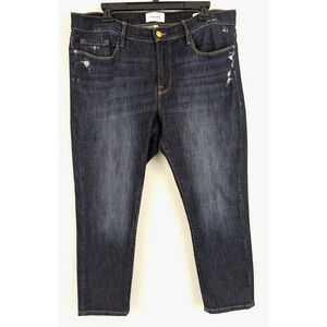 Frame Denim Dark Indigo Cropped Ankle Jeans
